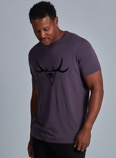 dirty purple bamboo tee